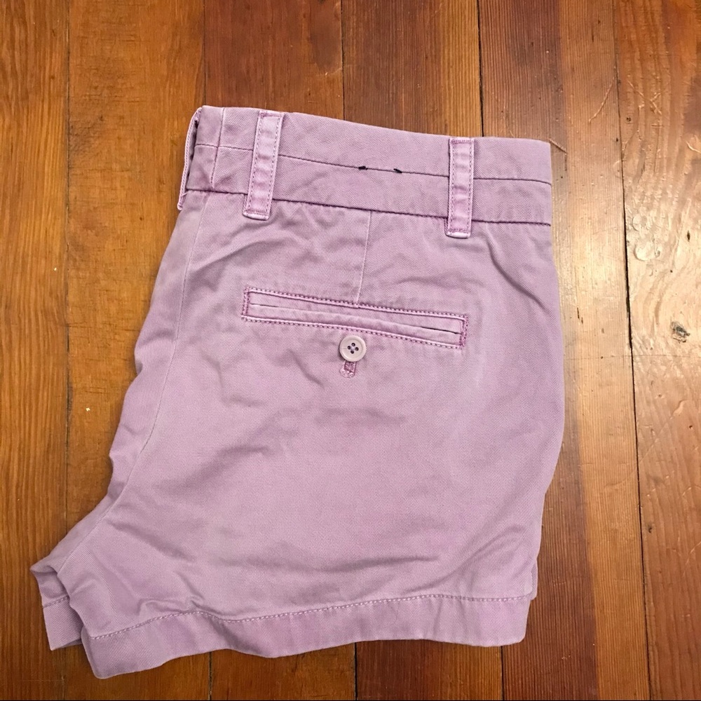 💜 J.Crew Purple Chino Shorts Size 0 - Picture 2 of 9